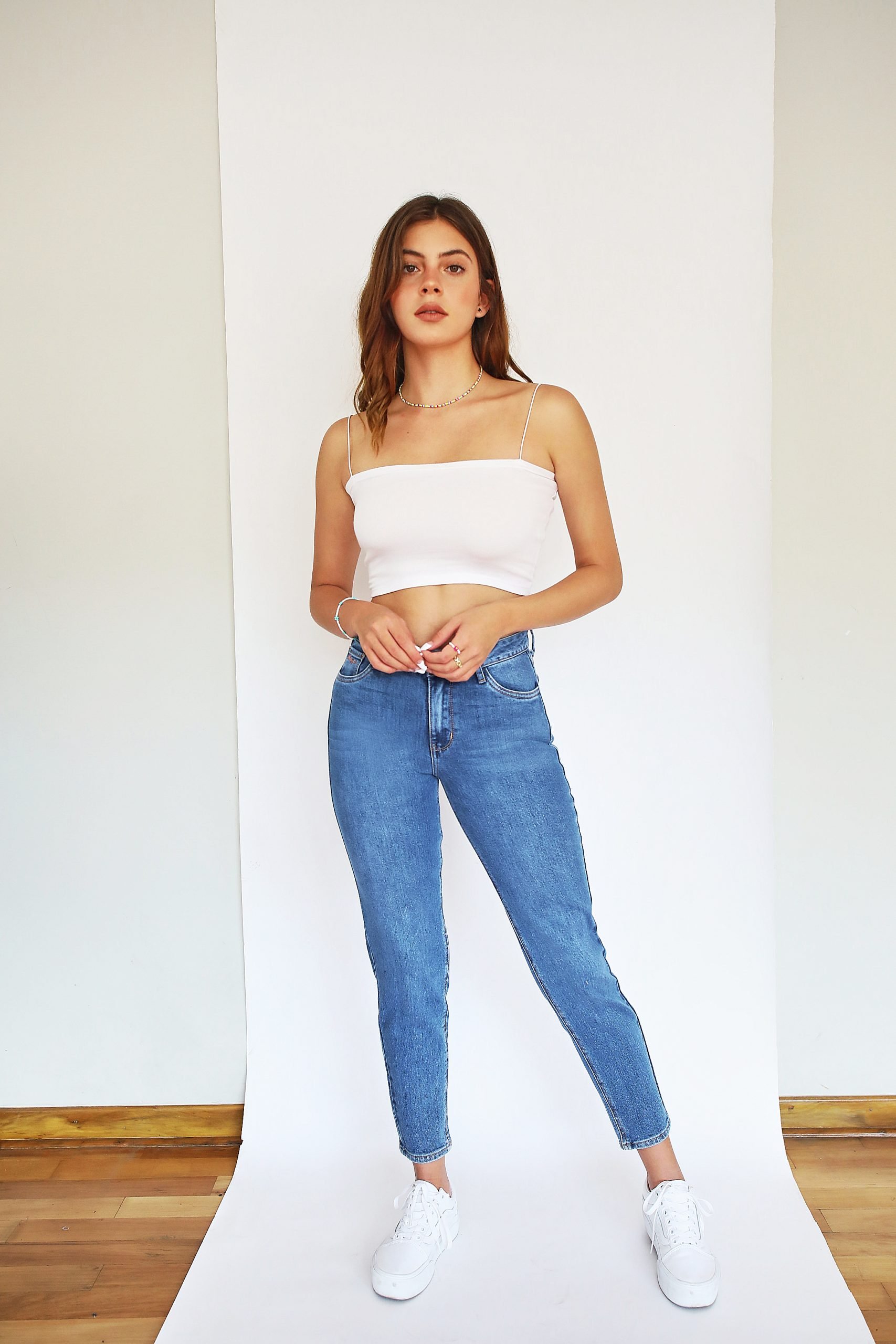 SLIM FIT SEMI CINTURA MARIANA CELESTE