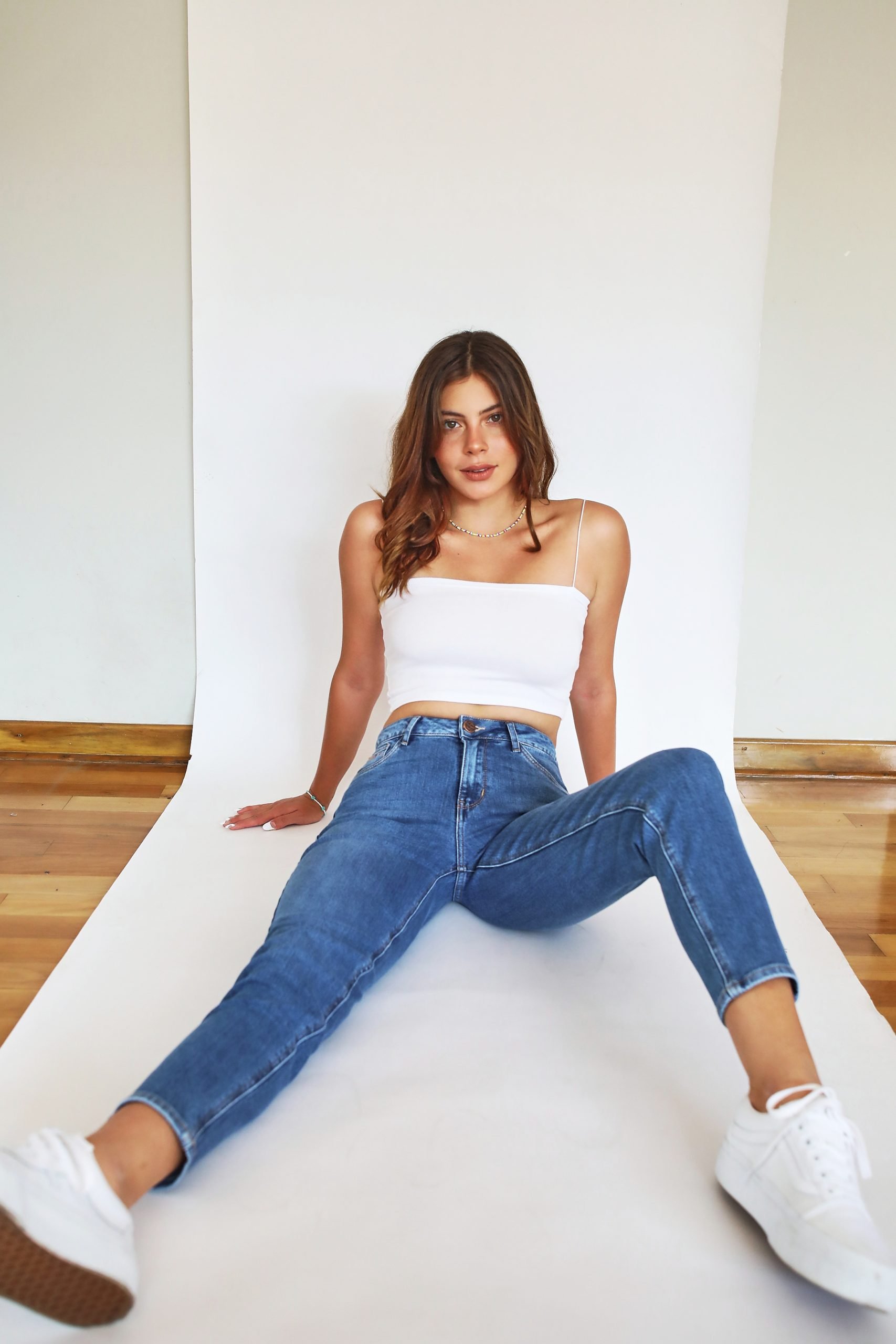 SLIM FIT SEMI CINTURA MARIANA CELESTE