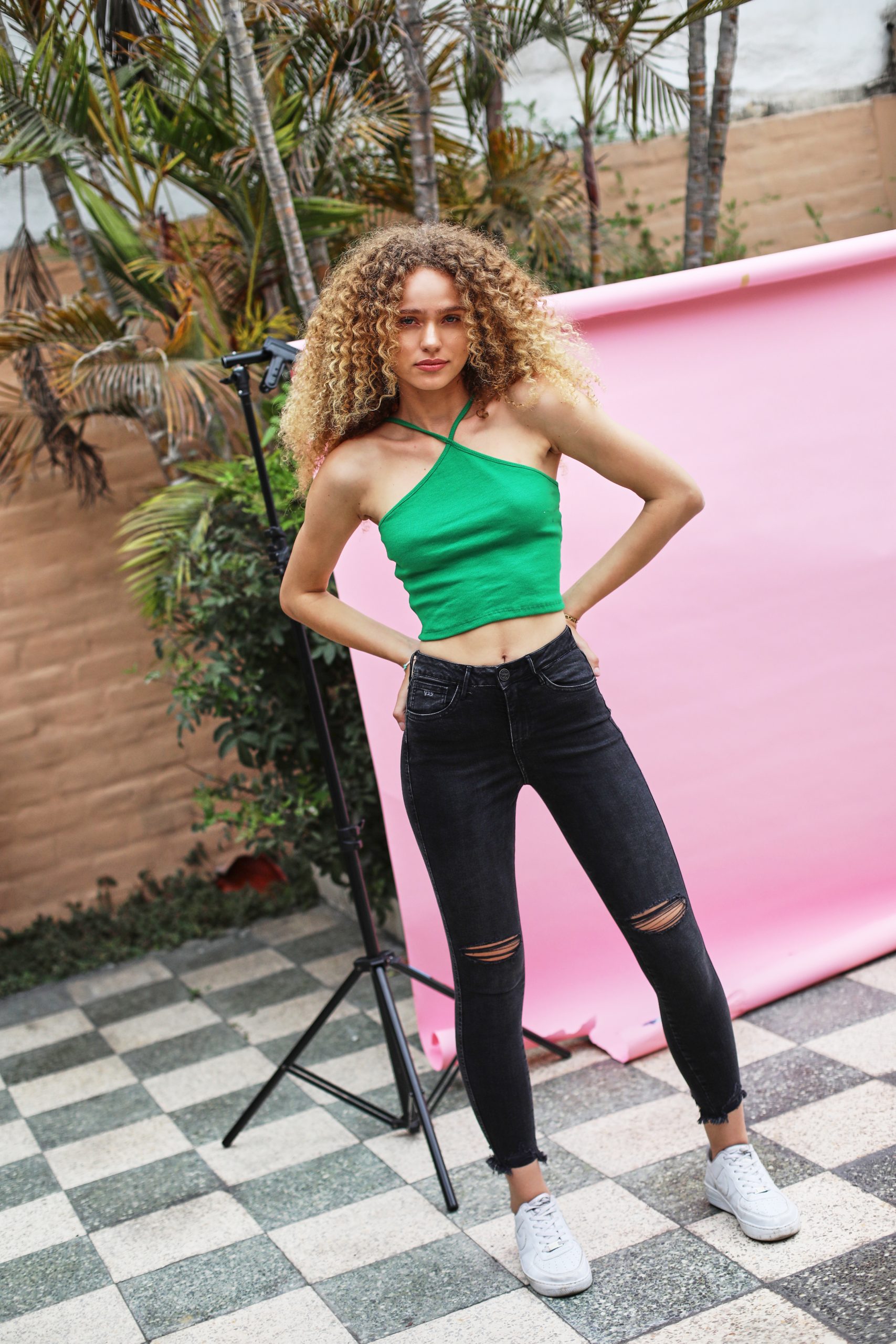 SKINNY CINTURA RASGADO ESMERALDA PLOMO