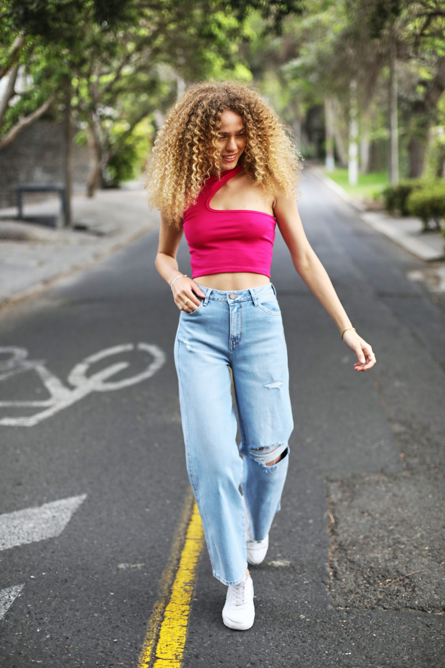 BAGGY FIT DENIM F CELESTE LIGHT