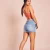 FALDA DENIM CATERINA CELESTE