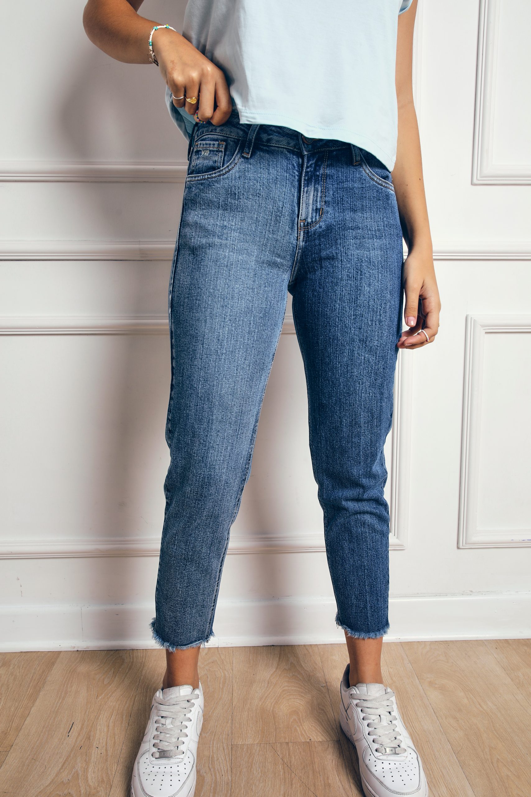 SLIM FIT SEMI CINTURA LUANA AZUL